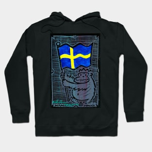 Swedish Flag Ape Hoodie